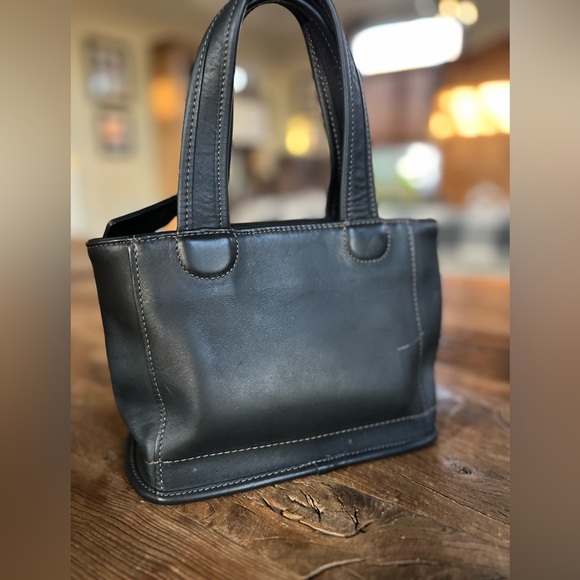 🌸Vintage COACH Mini Bleeker Small Bucket Tote -Black lightly used RARE FIND - Picture 3 of 8
